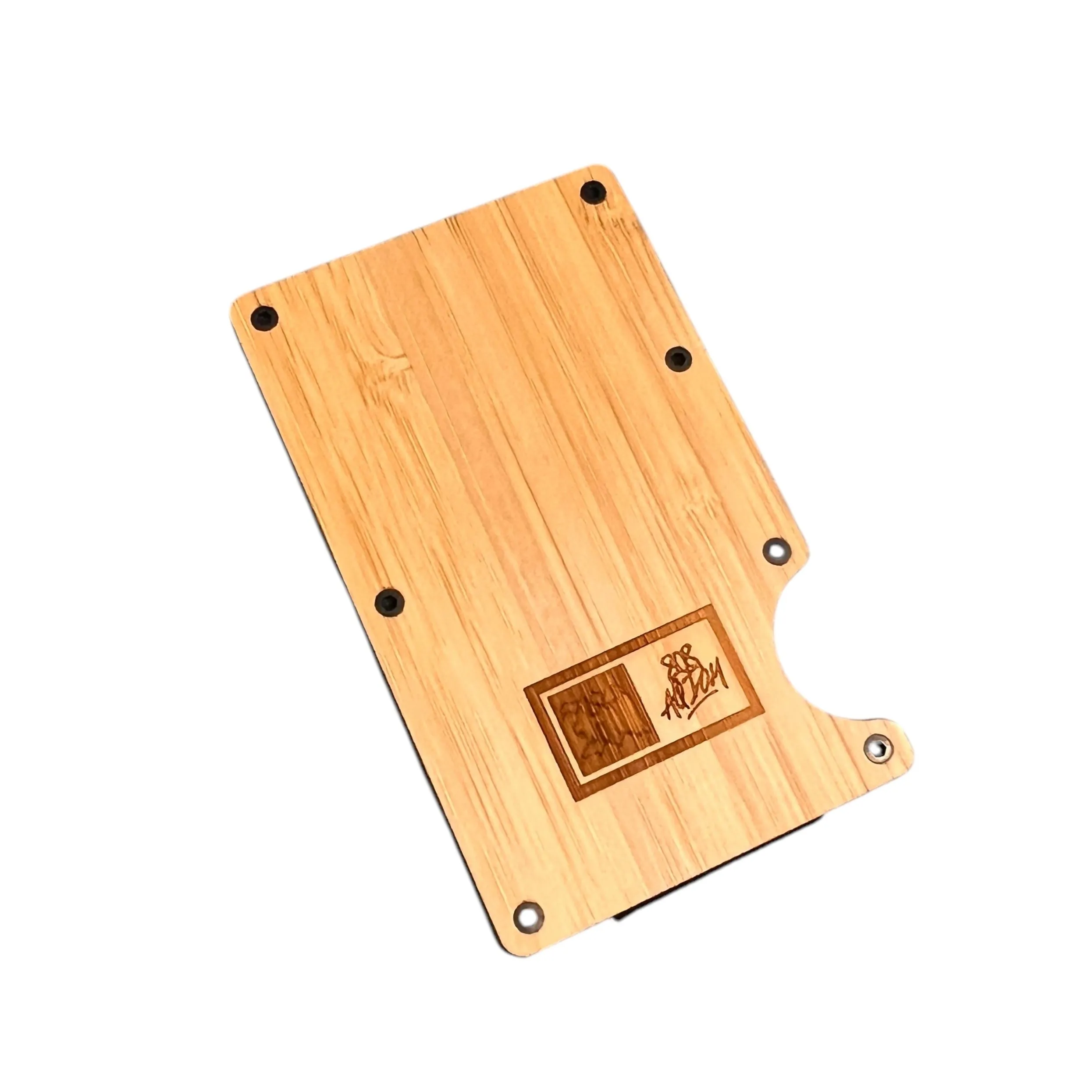 808ALLDAY Bamboo Wood  Minimalist Card Wallet