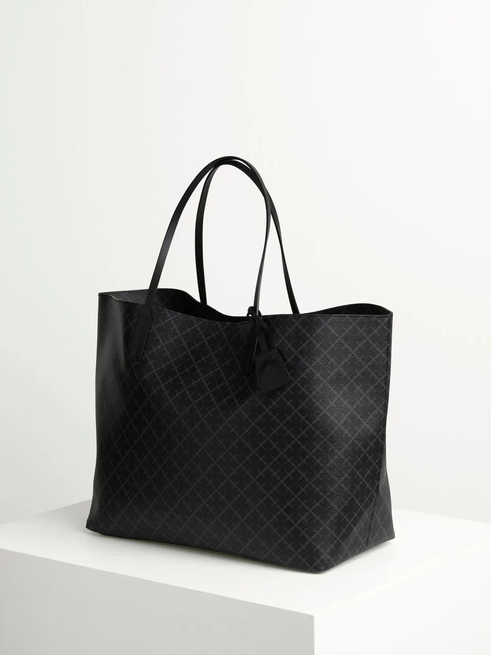 Abi Printed Tote Bag - Charcoal