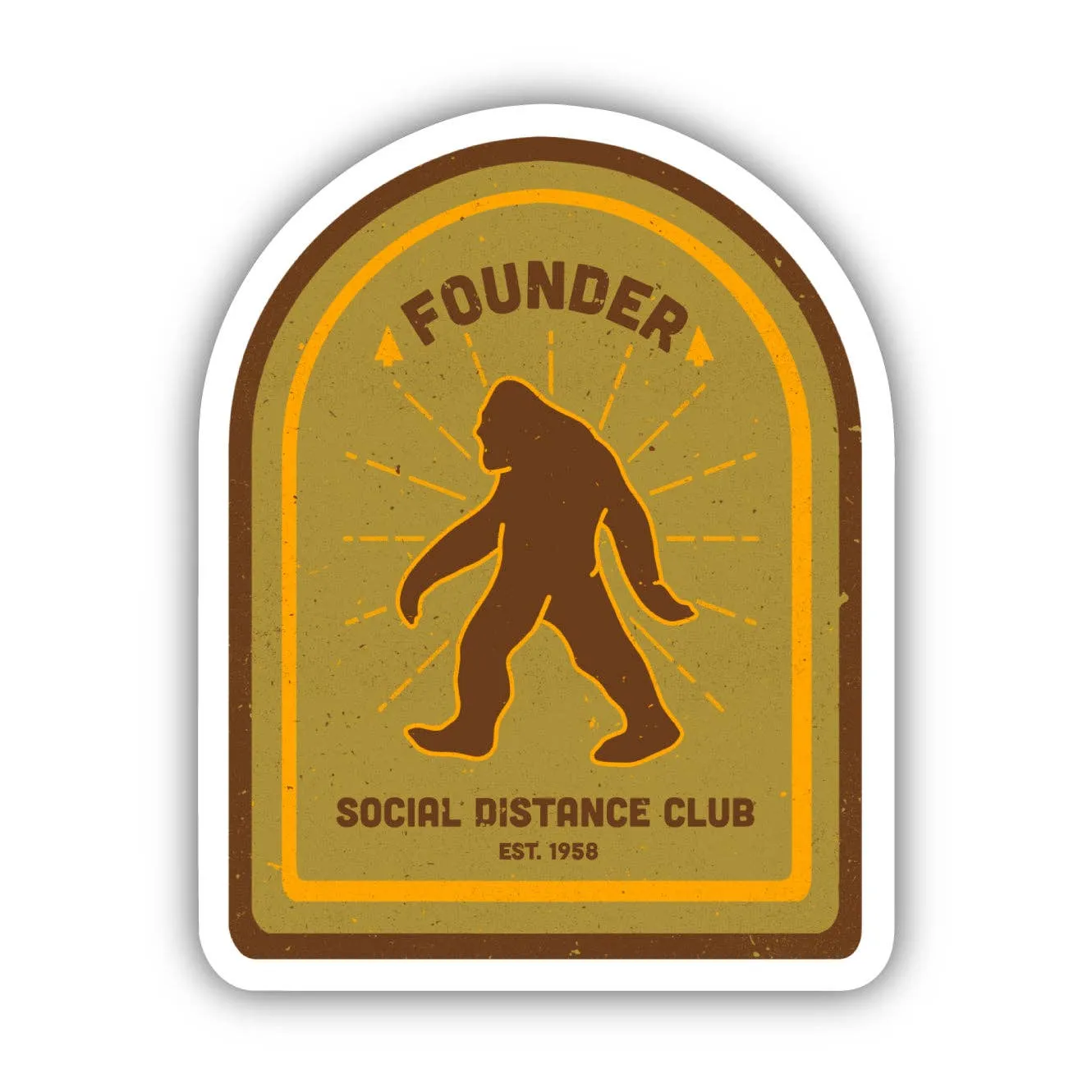 Bigfoot - Social Distance Club Founder Sticker