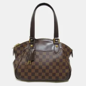 Brown Damier Ebene Canvas PM Satchel