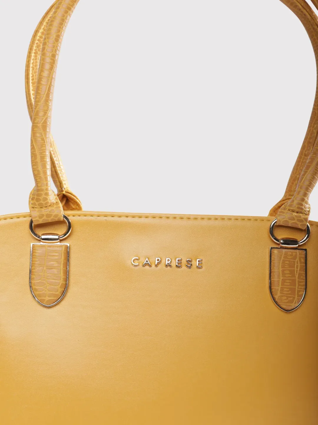 Caprese Esme Satchel Medium Yellow Handbag