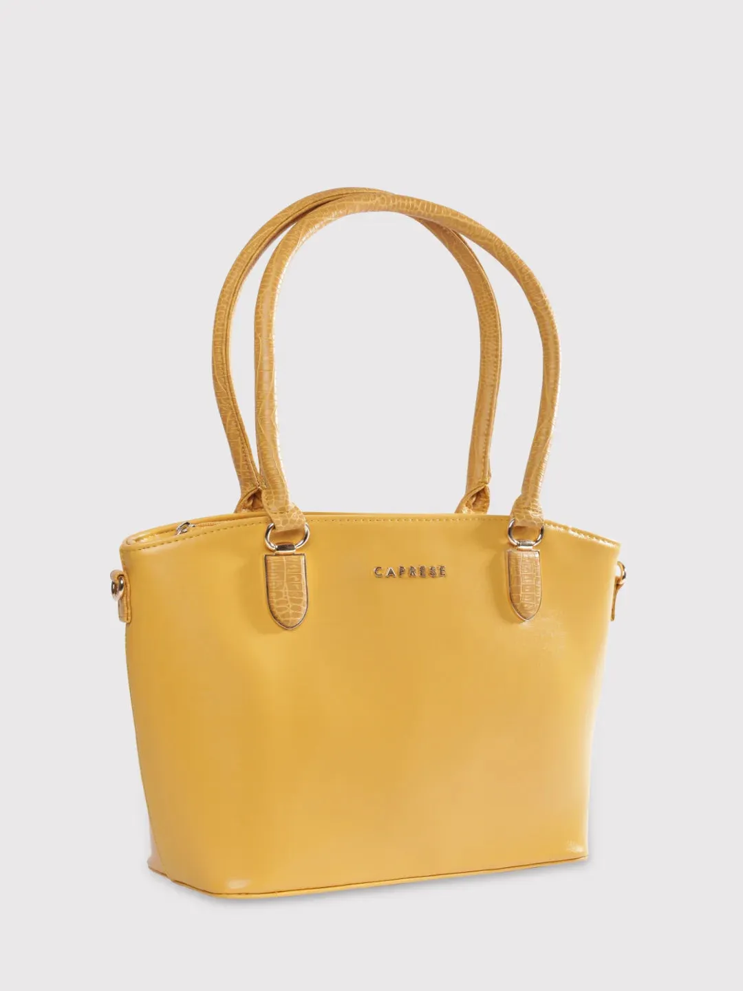 Caprese Esme Satchel Medium Yellow Handbag