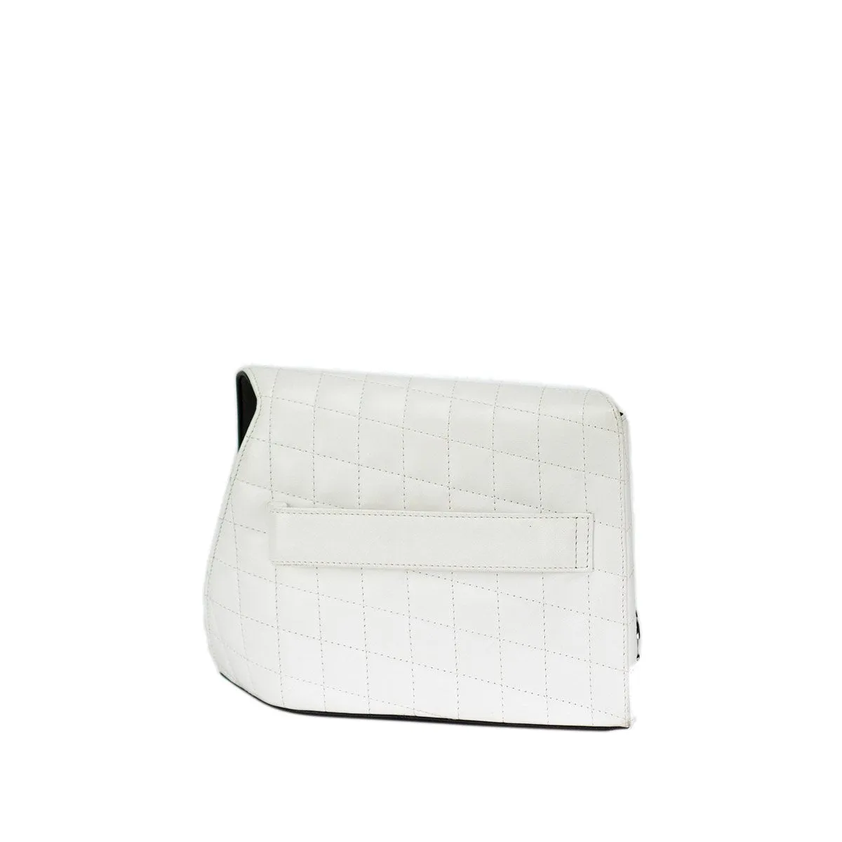 Chanel Mini White Lambskin Quilted Clutch