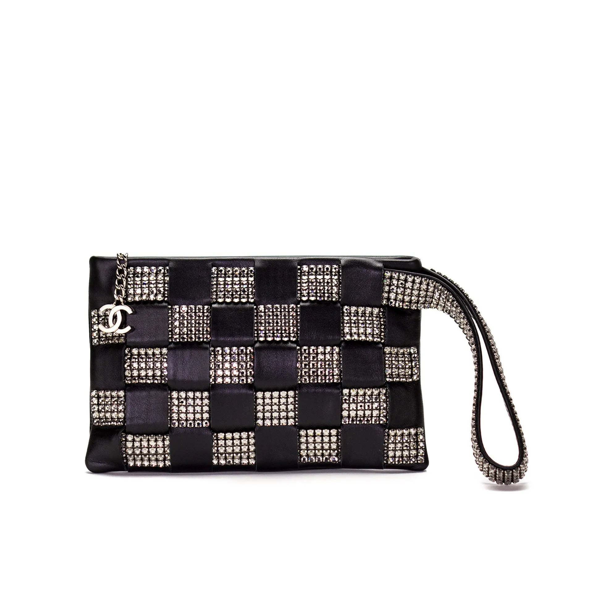 Chanel Swarovski Lamb Clutch