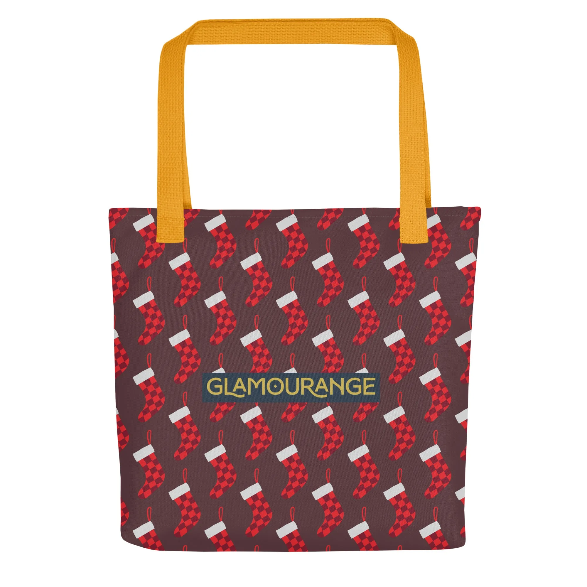 Christmas Tote Bag - Stocking (Glamourange Festive Pattern Christmas Tote Bags)