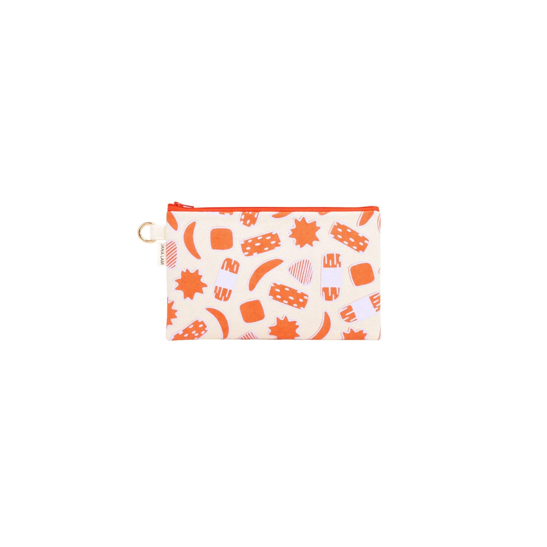 Classic Zipper Clutch • Kakimochi • Lavender over Burnt Orange