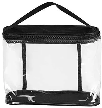 Clear Cosmetic Pouch, Compact Size with Handle