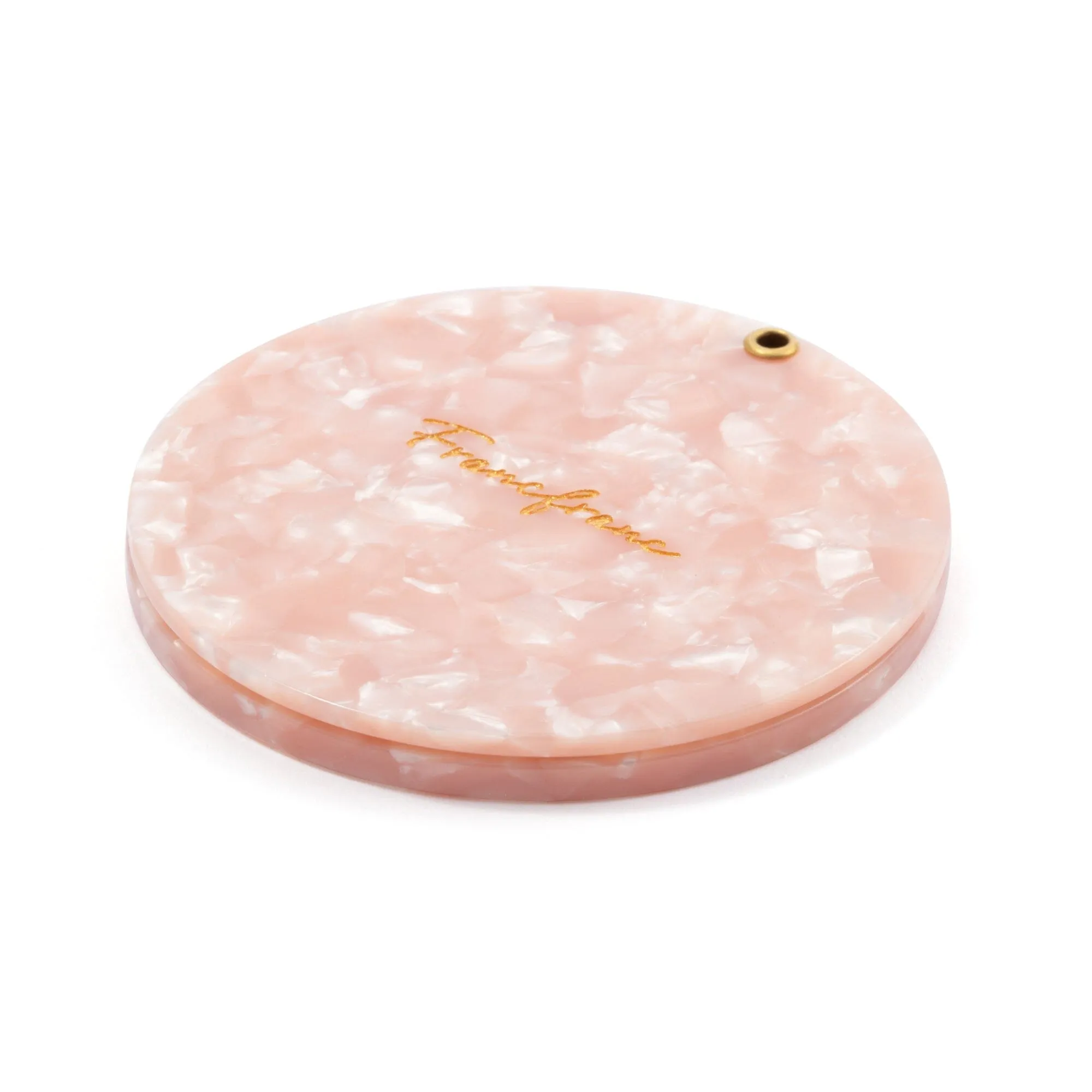 Compact Mirror With Pouch  Pink