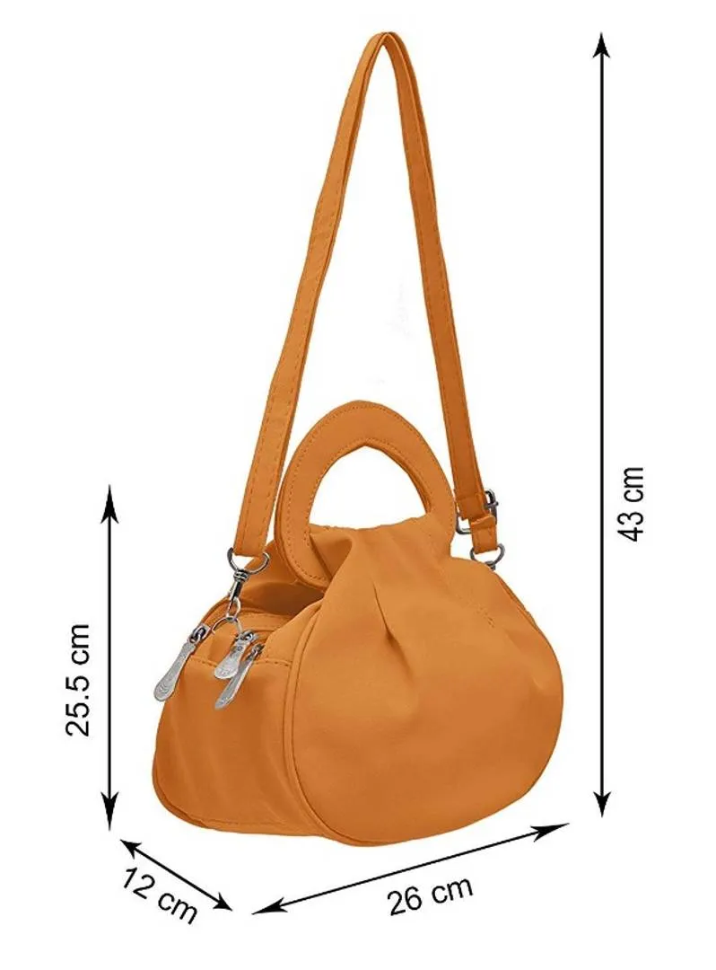 Elegant PU Handbag With Sling Strap