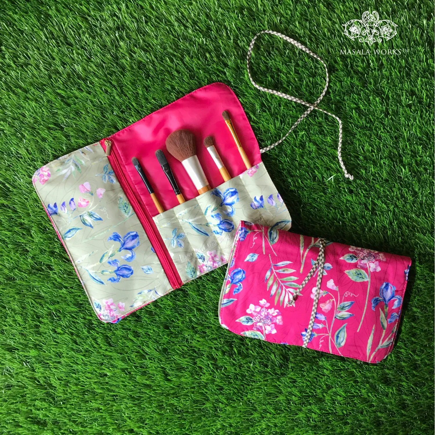 Fuchsia Blossom Makeup Pouch