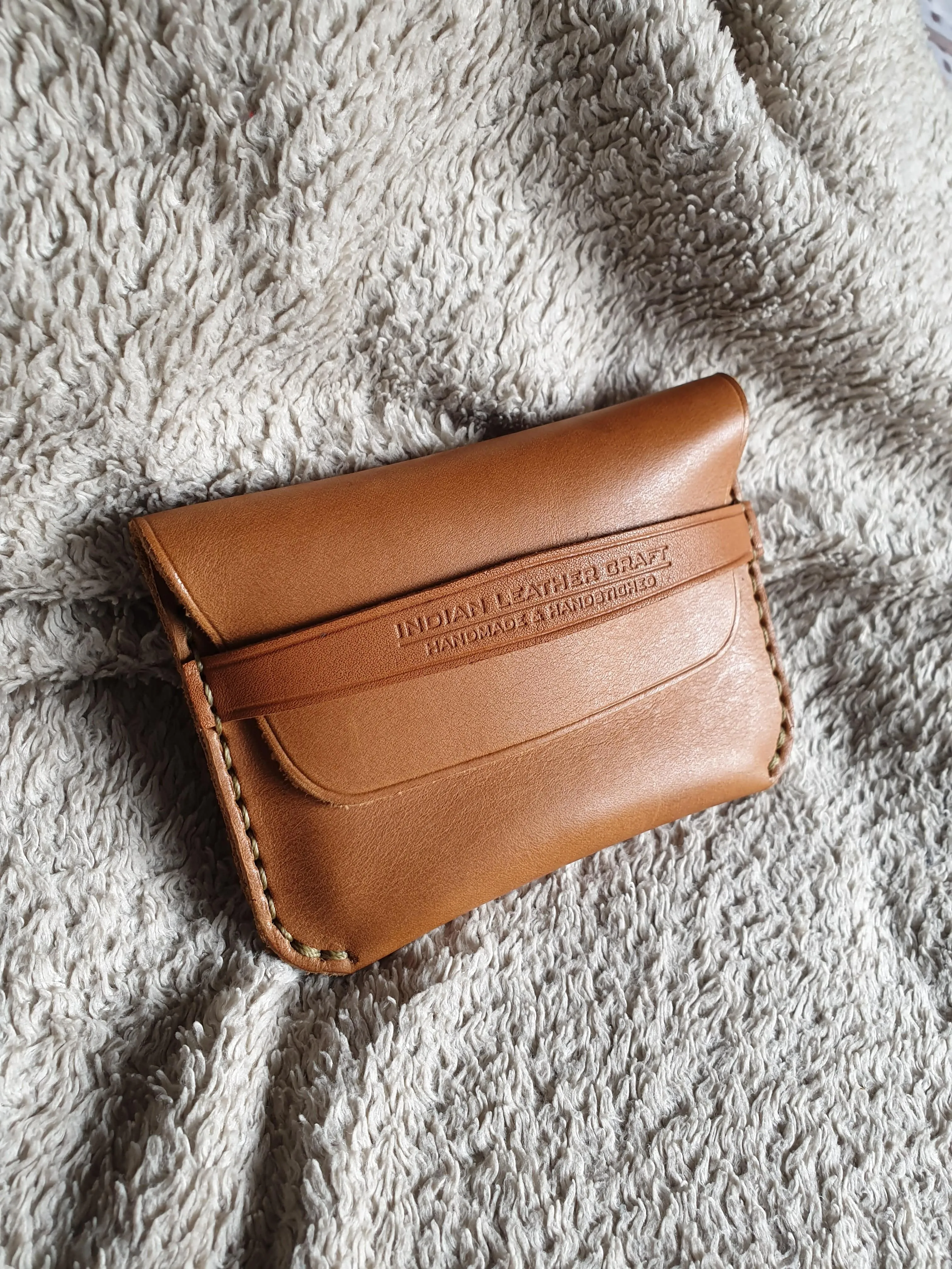 Handmade minimalist fullgrain leather wallet