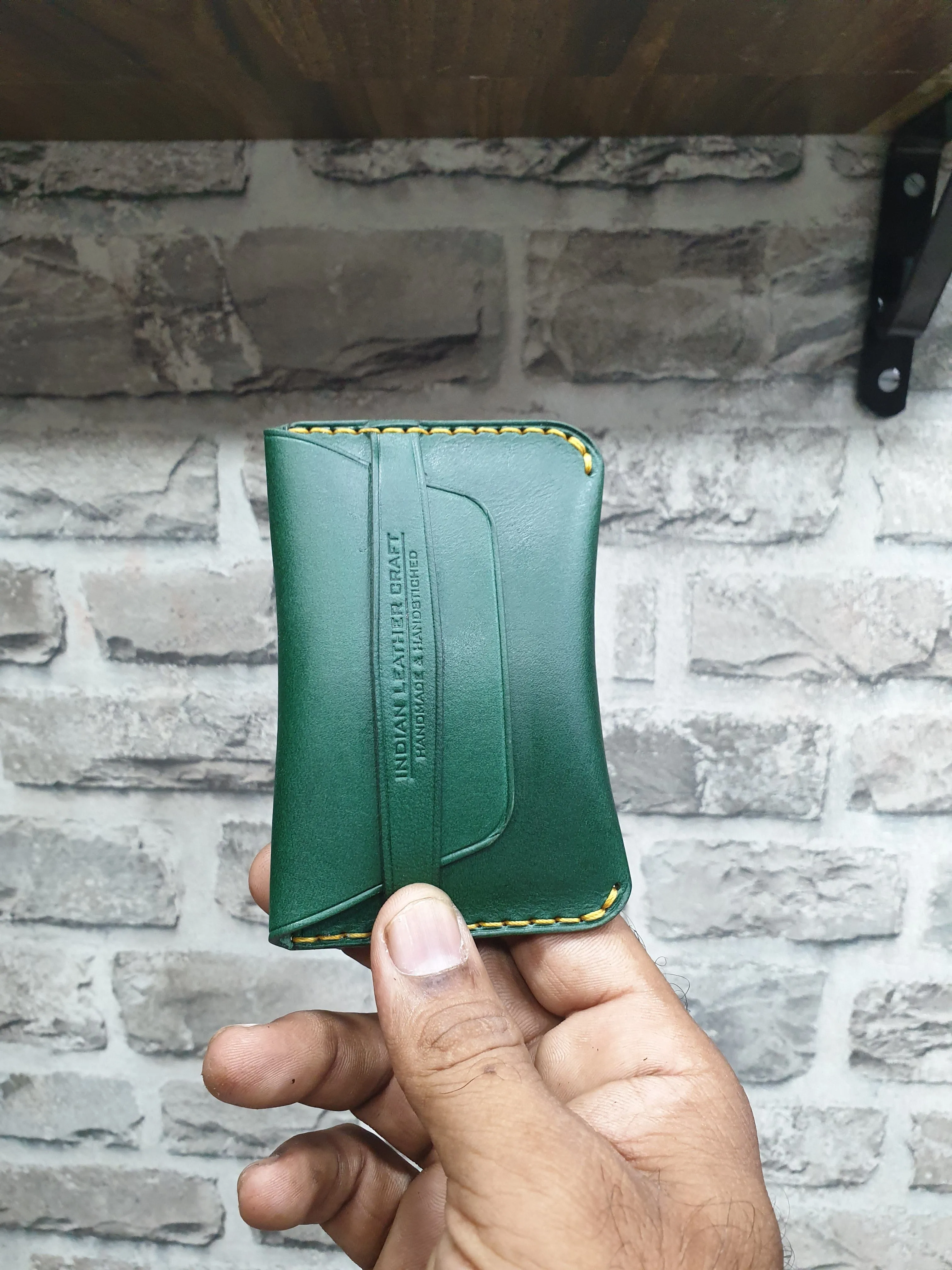 Handmade minimalist fullgrain leather wallet