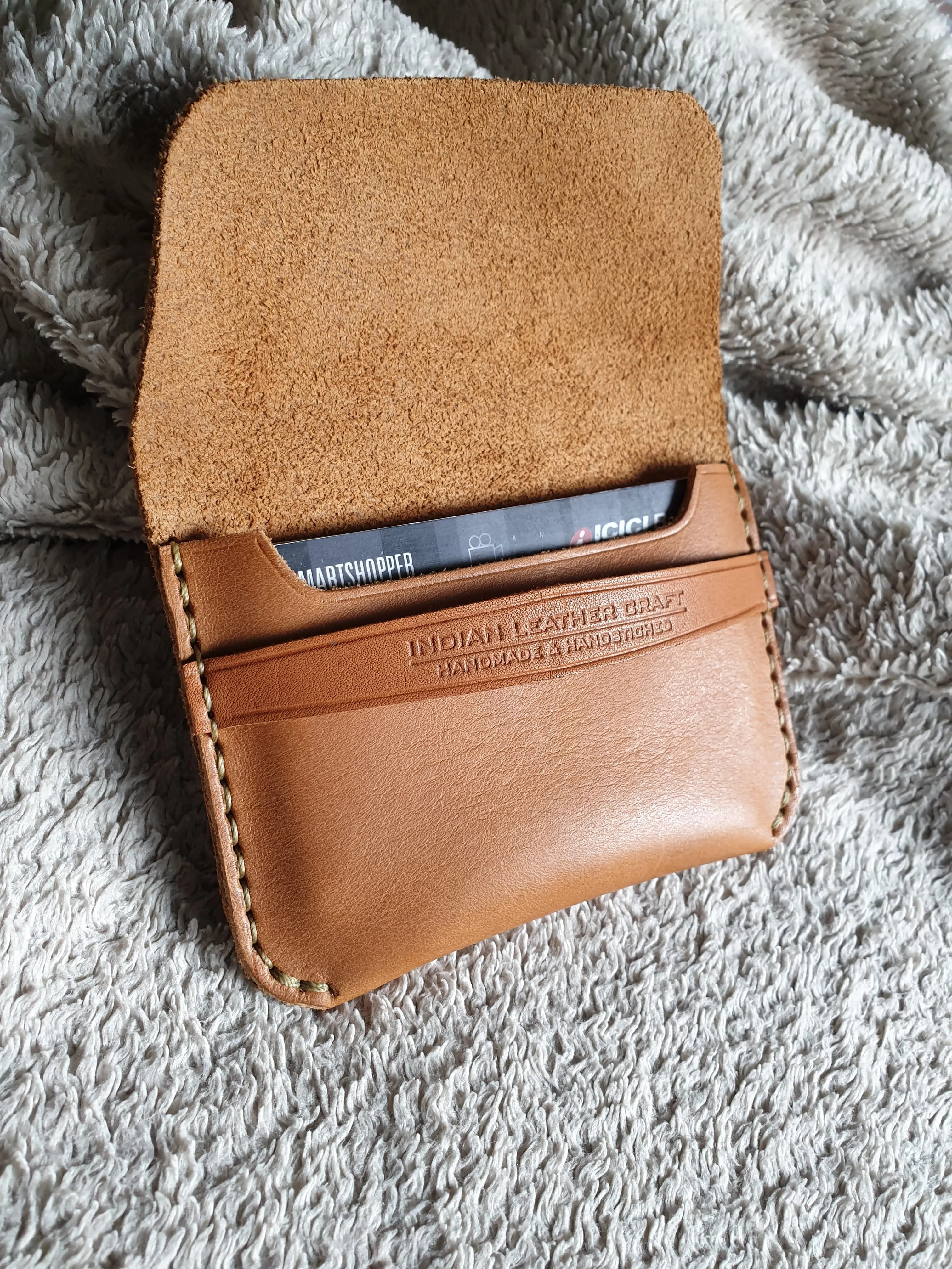 Handmade minimalist fullgrain leather wallet