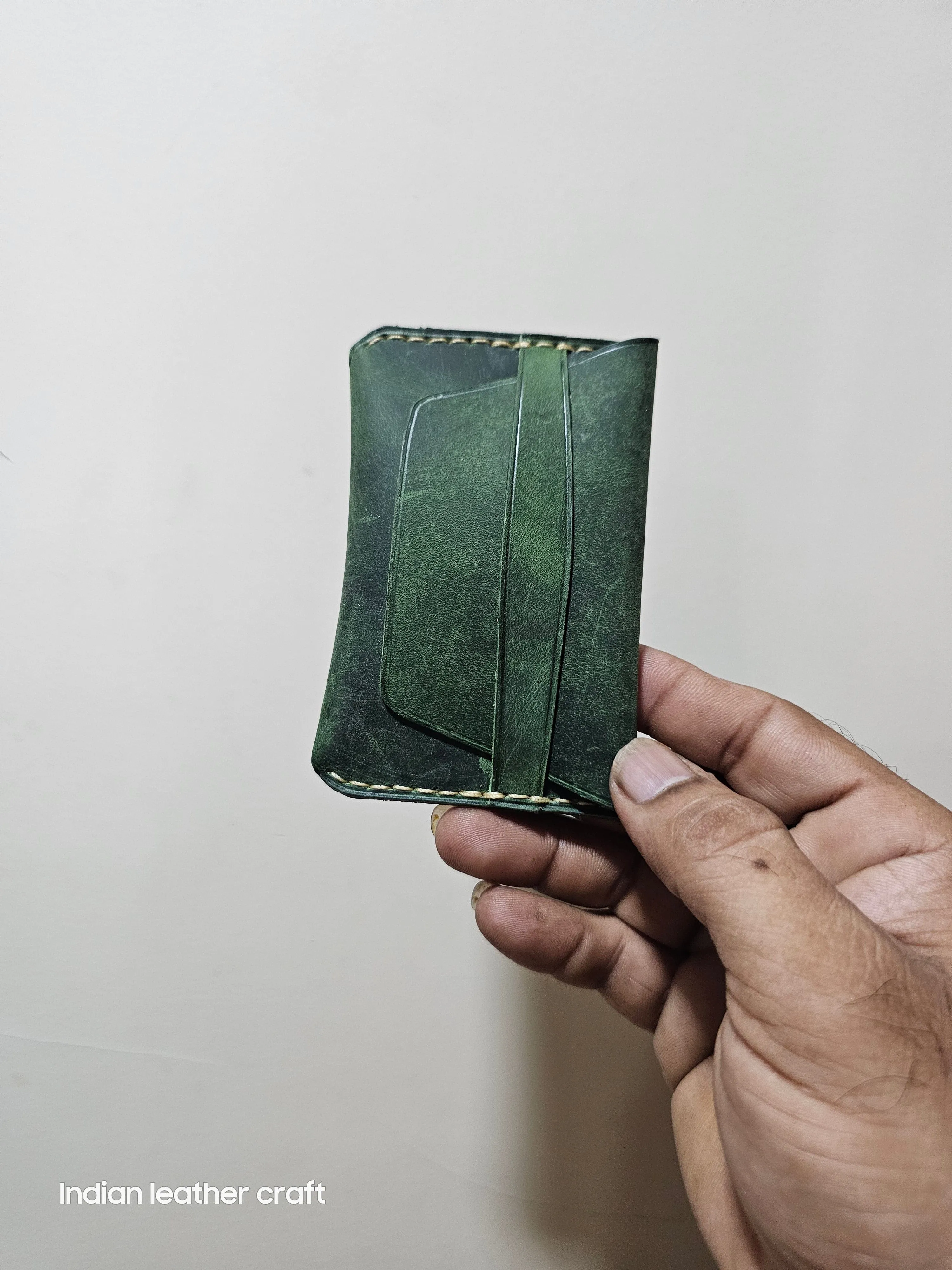 Handmade minimalist fullgrain leather wallet