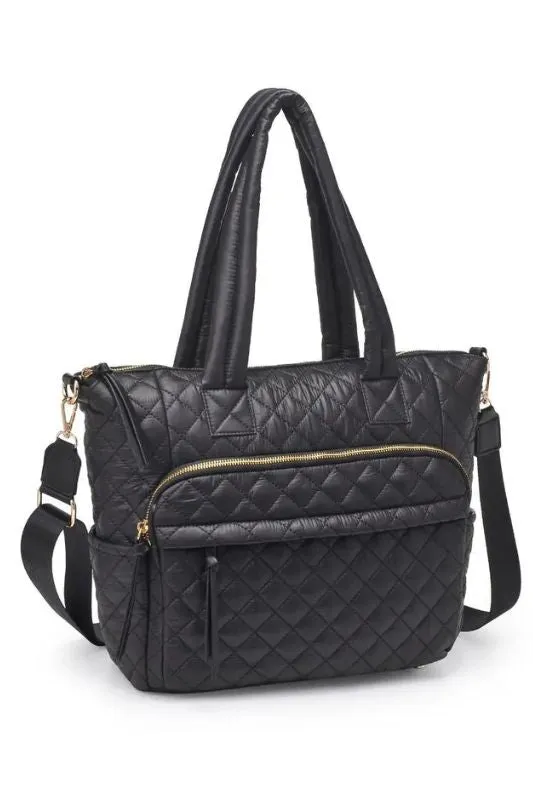 Jayna Quilted Nylon Tote