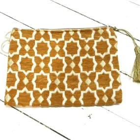 Large mustard Moroccan pouch