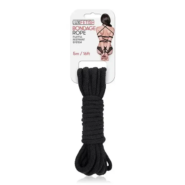 Lux Fetish Bondage Rope - Black