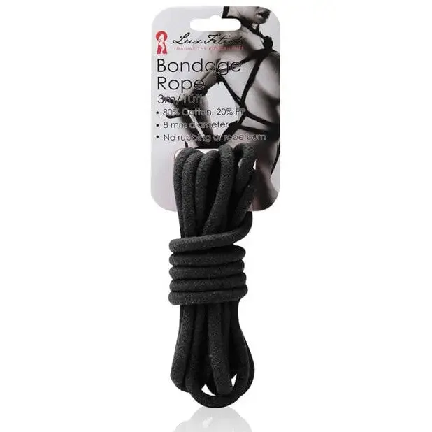 Lux Fetish Bondage Rope - Black