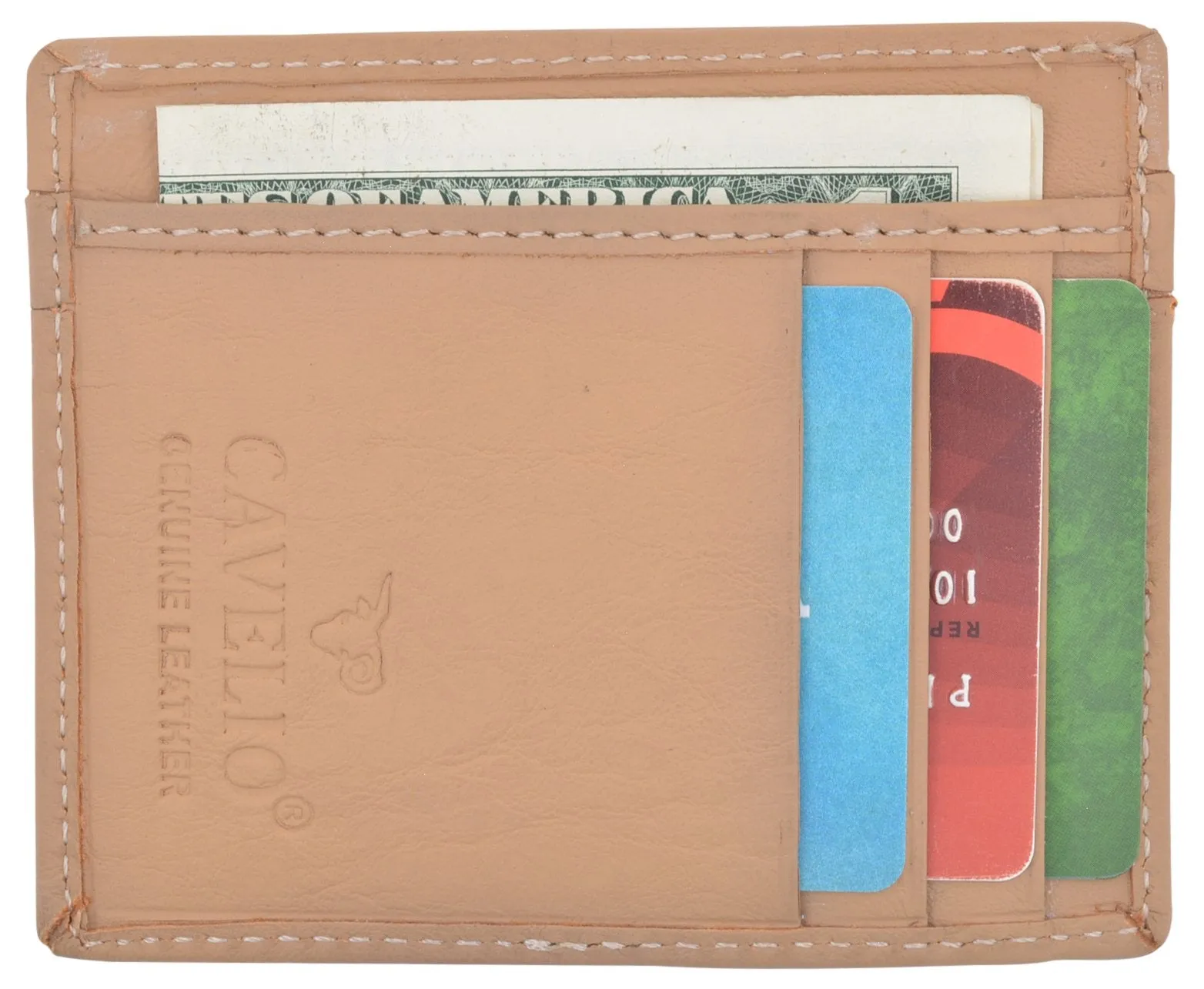 Men's Minimalist Slim Thin Front Pocket Credit Card ID Holder Leather Wallet 404370