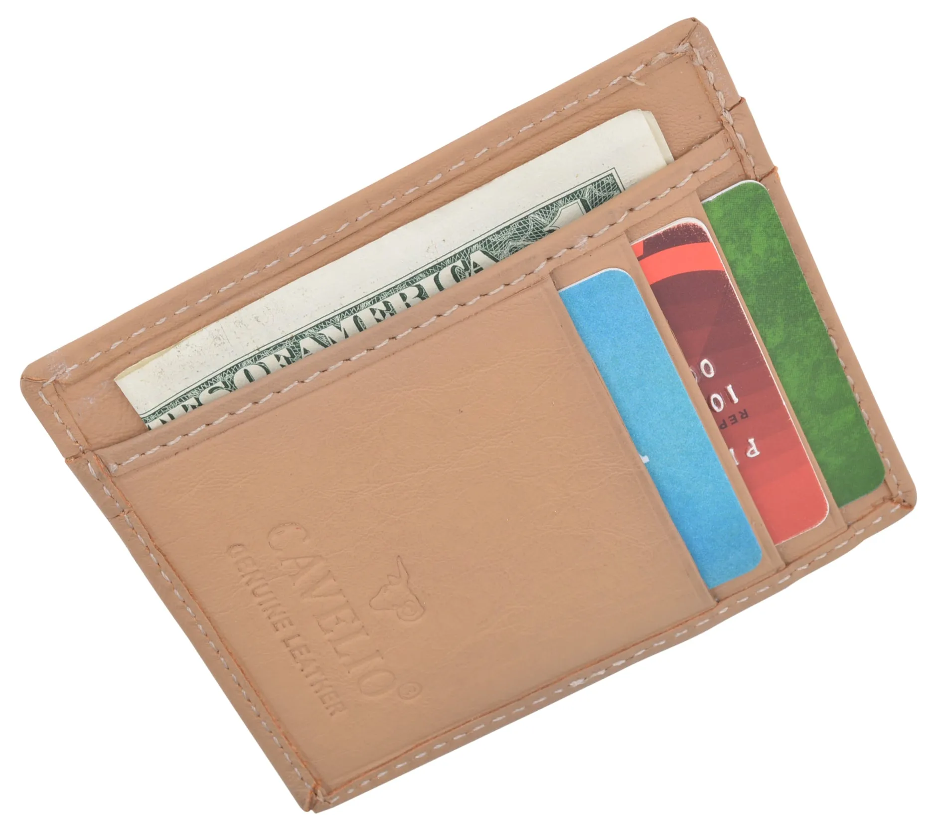 Men's Minimalist Slim Thin Front Pocket Credit Card ID Holder Leather Wallet