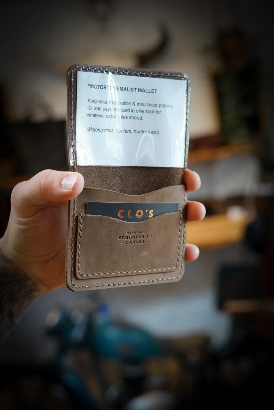 Motor Minimalist Wallet (Barnwood Brown)