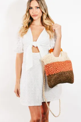 "Sunset"  Braided Tote Bag