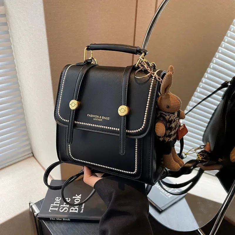 Stylish Leather Satchel Backpack