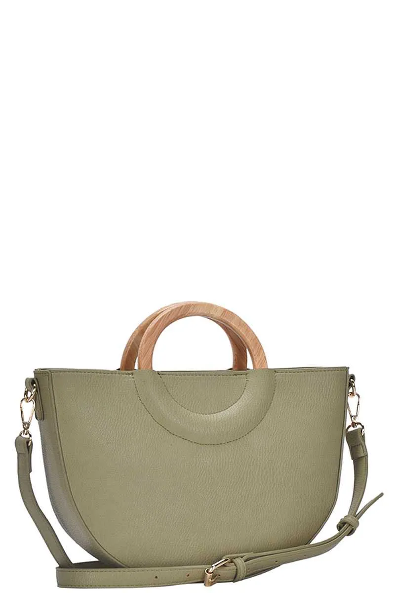 Stylish Semi Circle Modern Satchel With Long Strap