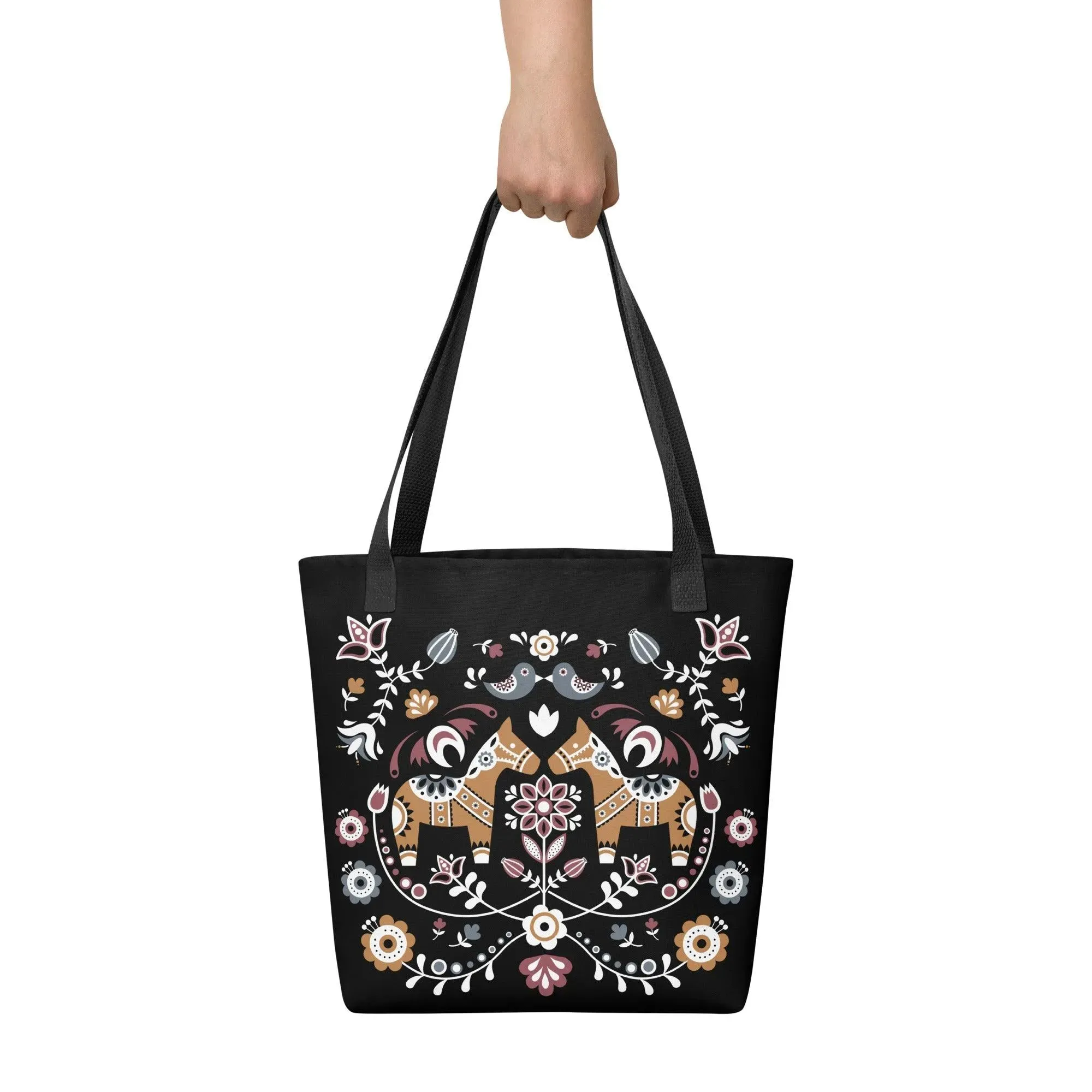 Swedish Dala Horse Tote Bag