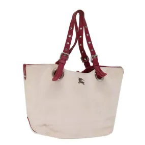 Trendy Inspired Burberry Blue Label Tote Bag Canvas Beige Auth Bs14156