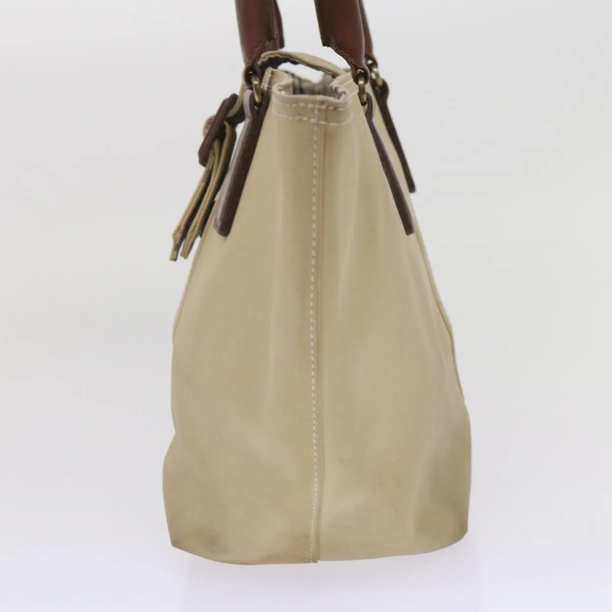 Trendy Inspired Burberry Tote Bag Canvas Beige Auth Bs11831