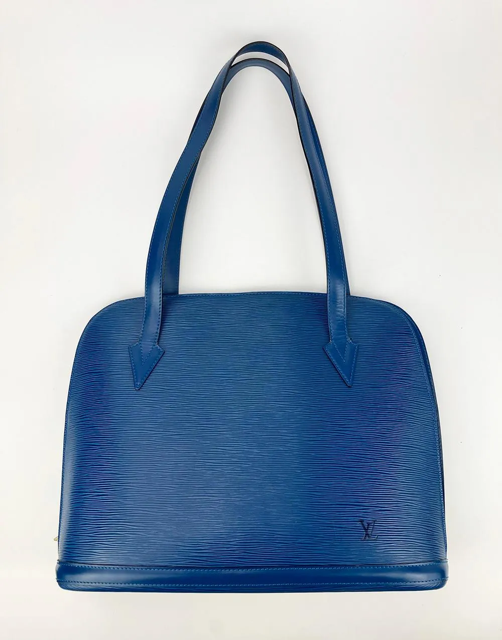 Trendy Inspired Louis Vuitton Blue Epi Lussac Tote Pochette Wallet And Jewelry Pouch