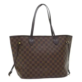 Trendy Inspired Louis Vuitton Damier Ebene Neverfull Mm Tote Bag N51105 Lv Auth 53002