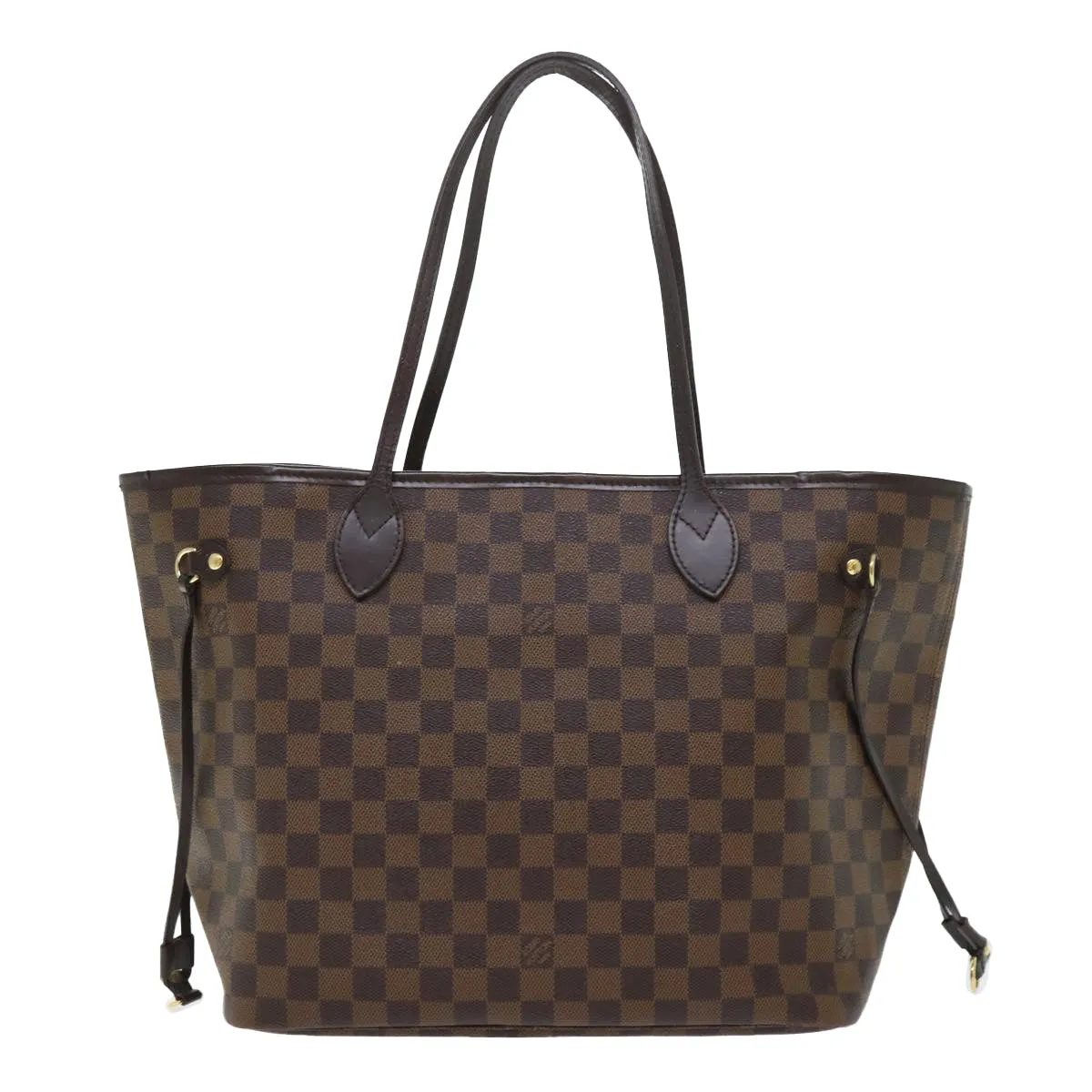 Trendy Inspired Louis Vuitton Damier Ebene Neverfull Mm Tote Bag N51105 Lv Auth 53002