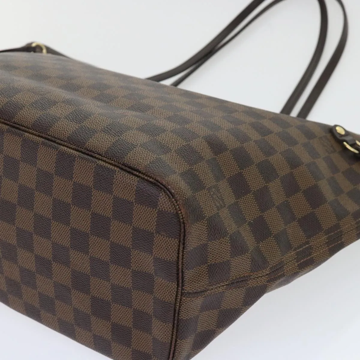 Trendy Inspired Louis Vuitton Damier Ebene Neverfull Mm Tote Bag N51105 Lv Auth 53002