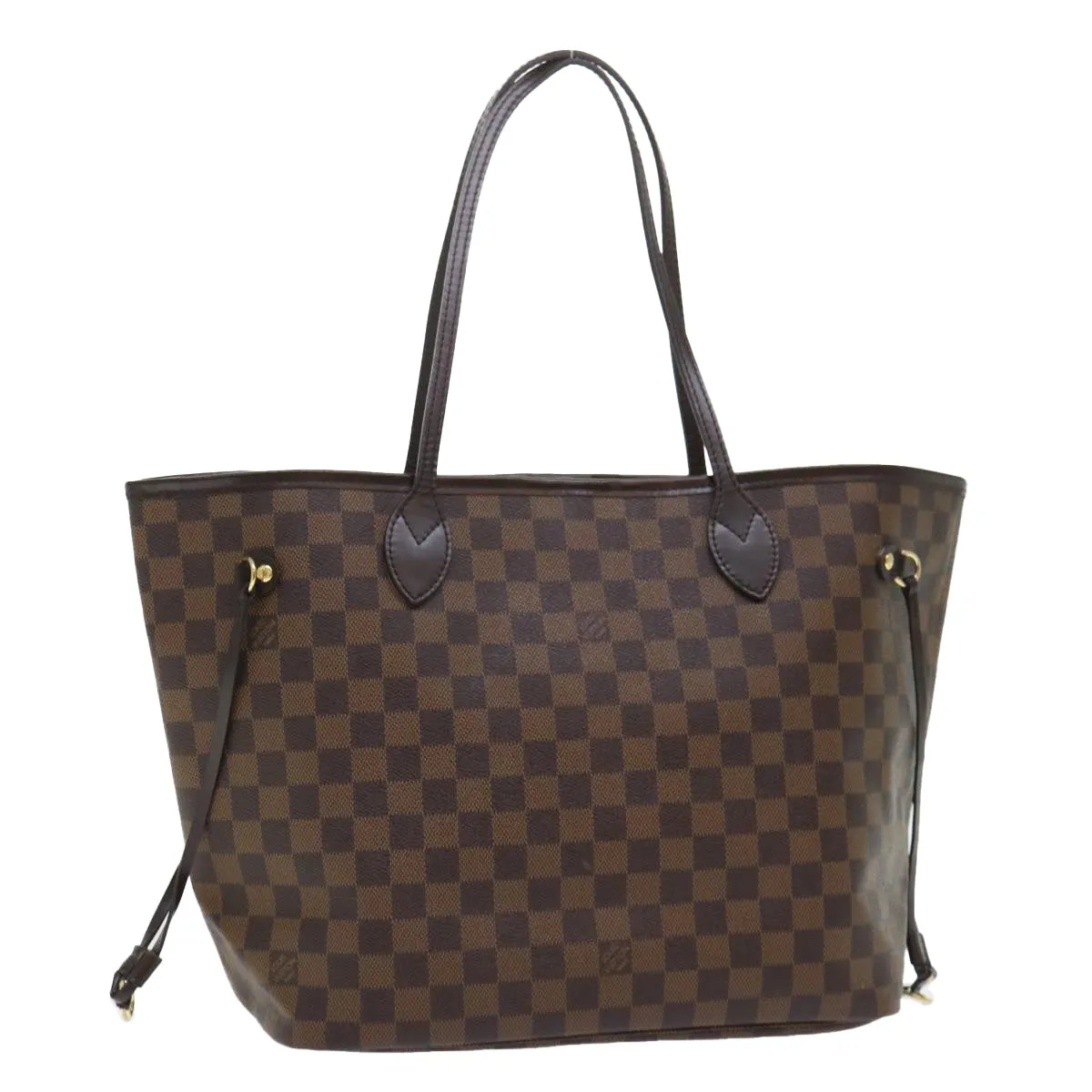 Trendy Inspired Louis Vuitton Damier Ebene Neverfull Mm Tote Bag N51105 Lv Auth 53002