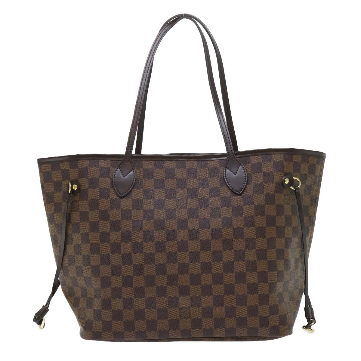 Trendy Inspired Louis Vuitton Damier Ebene Neverfull Mm Tote Bag N51105 Lv Auth 53002