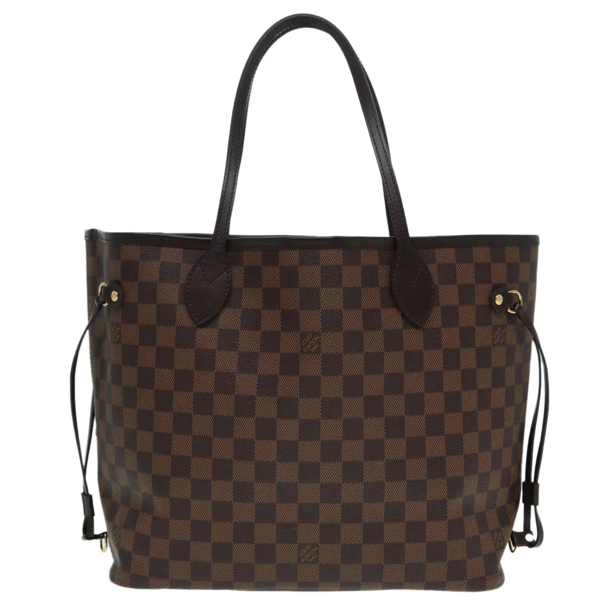 Trendy Inspired Louis Vuitton Damier Ebene Neverfull Mm Tote Bag N51105 Lv Auth 87831