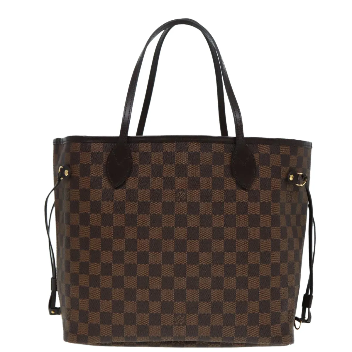 Trendy Inspired Louis Vuitton Damier Ebene Neverfull Mm Tote Bag N51105 Lv Auth 87831