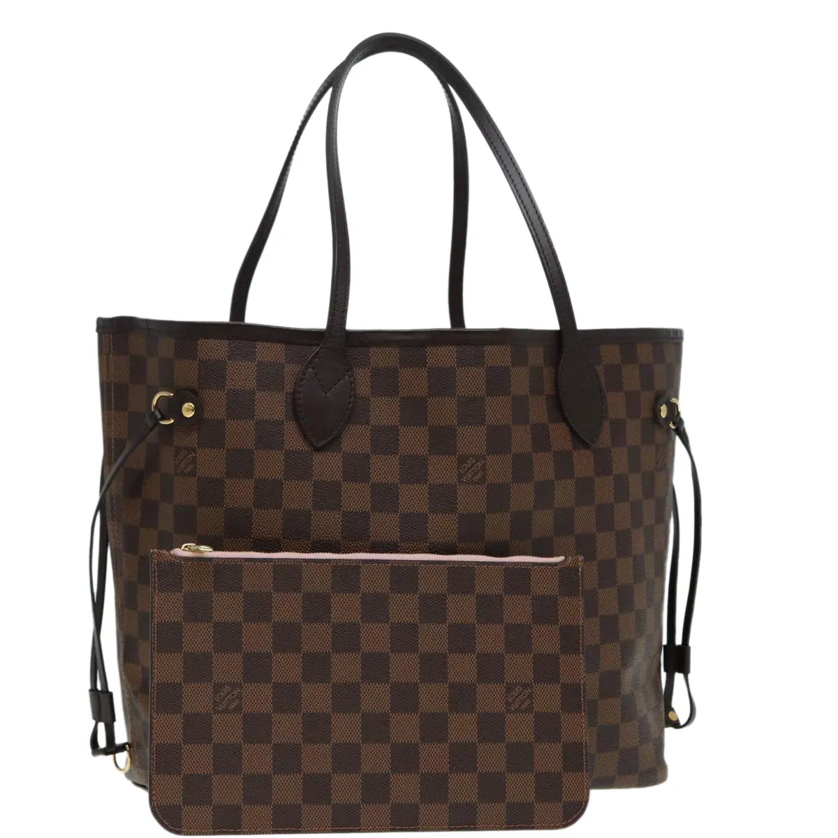 Trendy Inspired Louis Vuitton Damier Ebene Neverfull Mm Tote Bag N51105 Lv Auth 87831