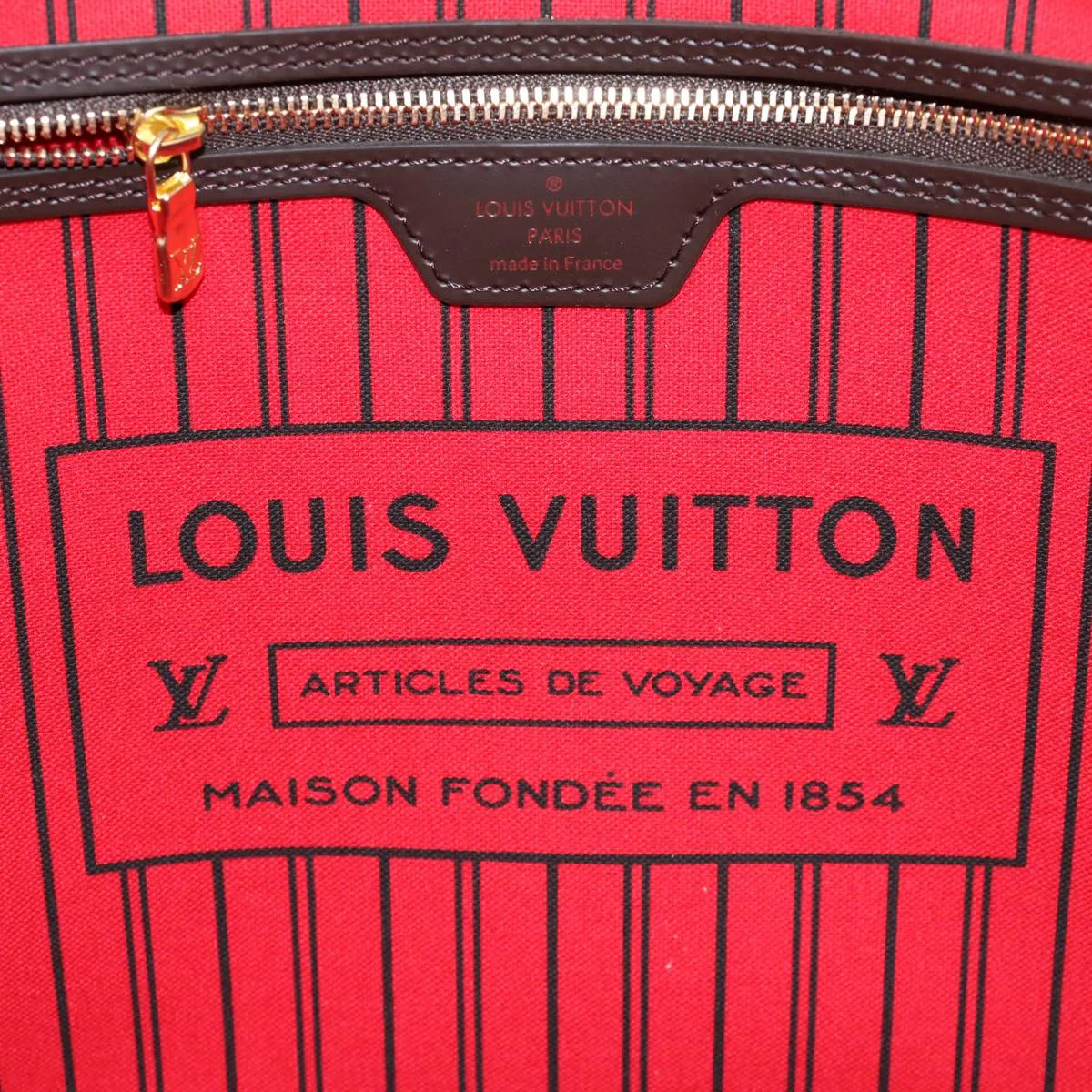 Trendy Inspired Louis Vuitton Damier Ebene Neverfull Mm Tote Bag N51105 Lv Auth Ar10580s