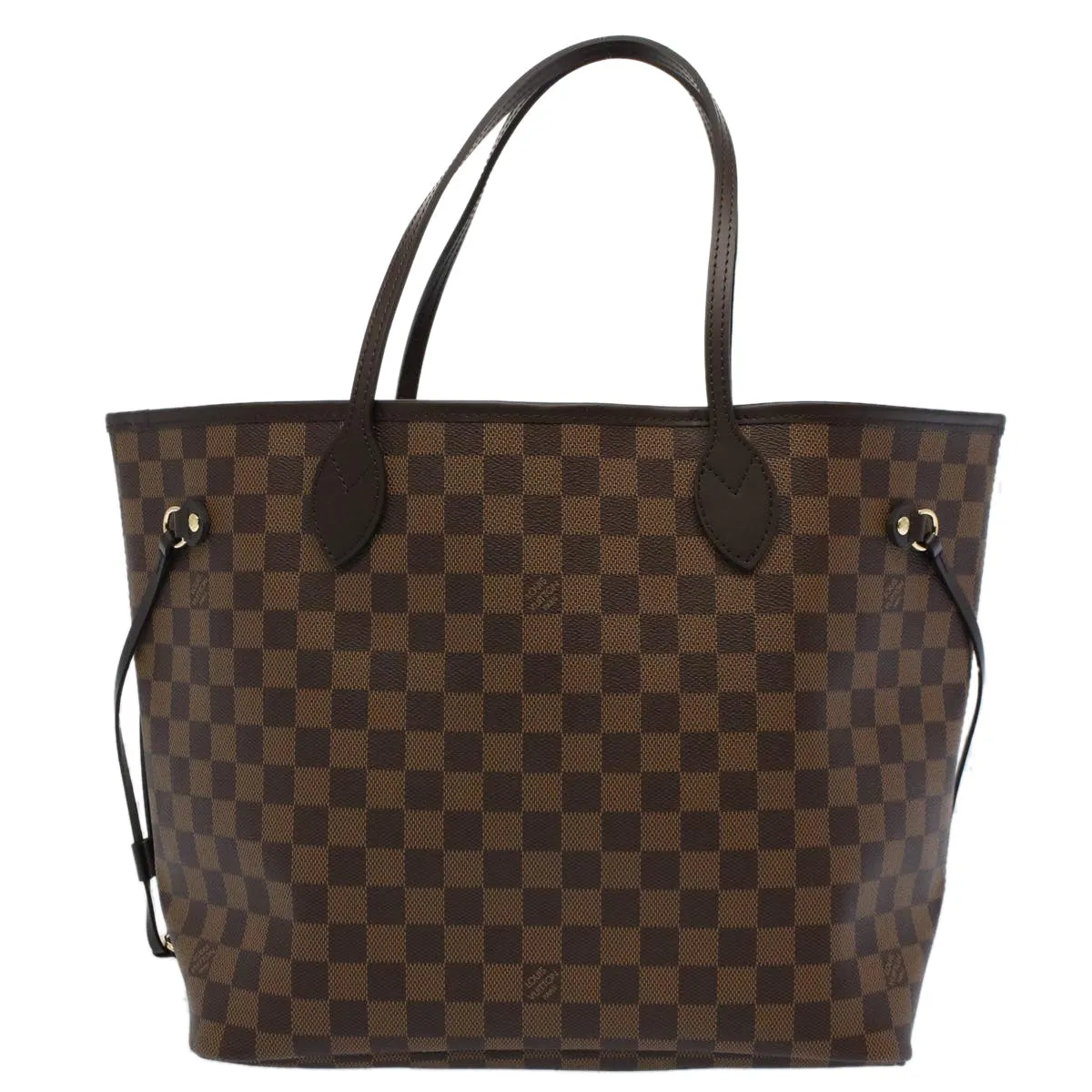 Trendy Inspired Louis Vuitton Damier Ebene Neverfull Mm Tote Bag N51105 Lv Auth Ar10580s