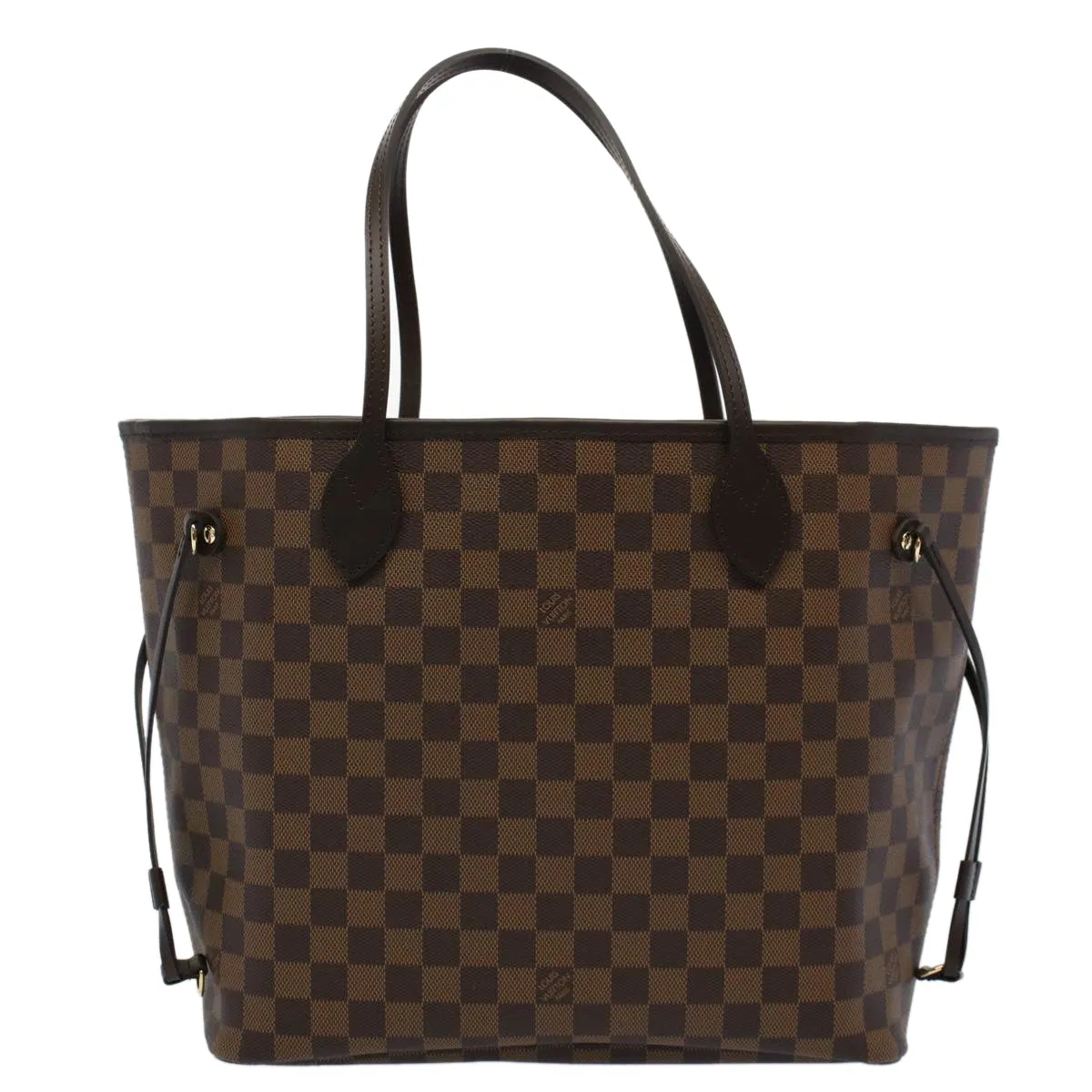 Trendy Inspired Louis Vuitton Damier Ebene Neverfull Mm Tote Bag N51105 Lv Auth Ar10580s