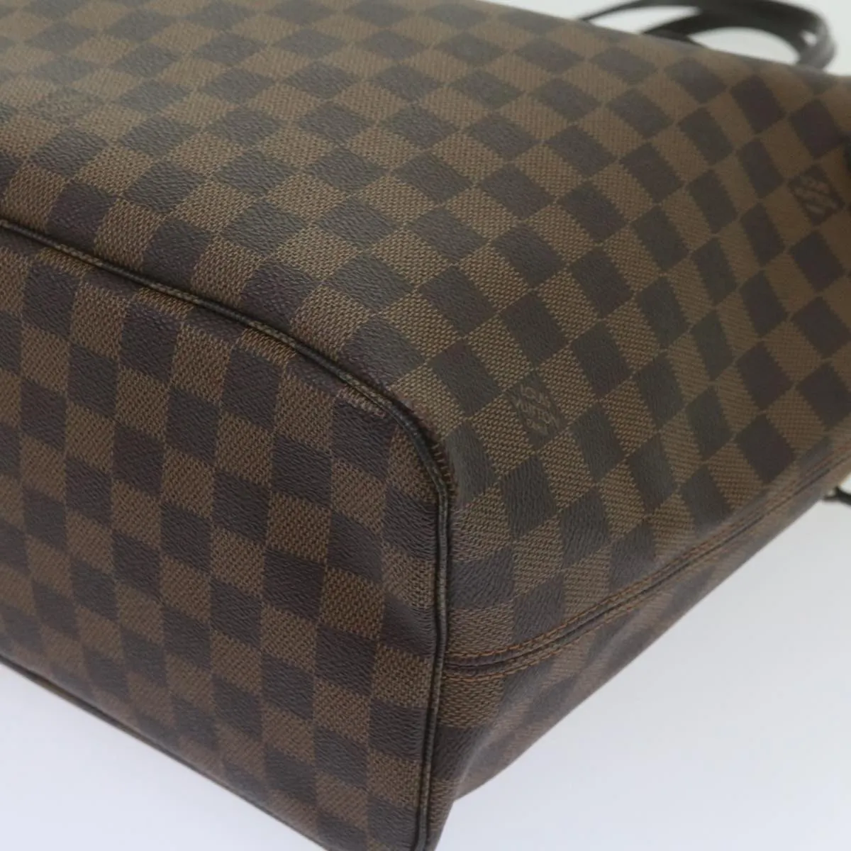 Trendy Inspired Louis Vuitton Damier Ebene Neverfull Mm Tote Bag N51105 Lv Auth S783