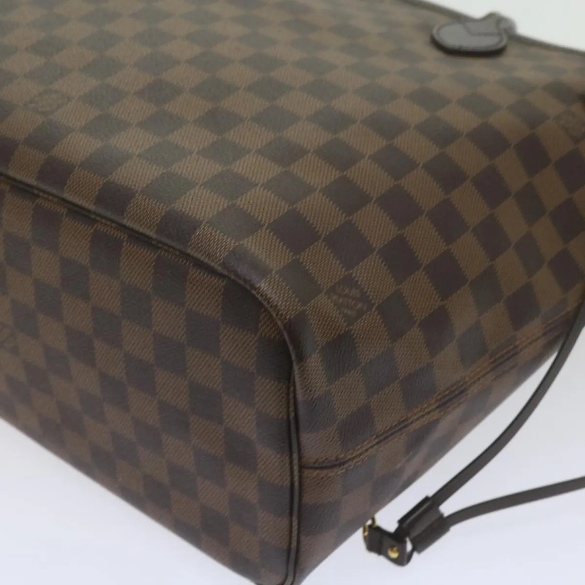 Trendy Inspired Louis Vuitton Damier Ebene Neverfull Mm Tote Bag N51105 Lv Auth S783