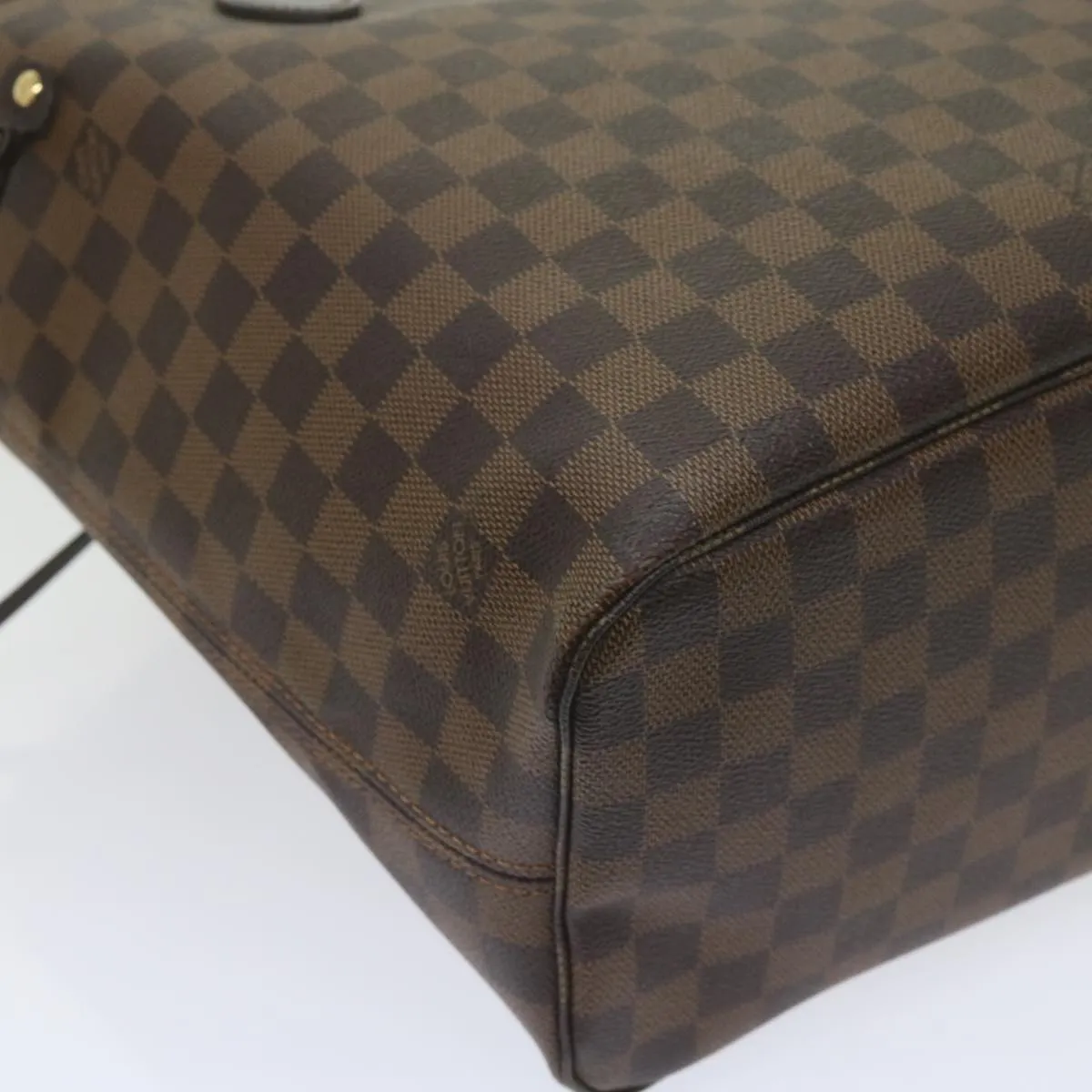 Trendy Inspired Louis Vuitton Damier Ebene Neverfull Mm Tote Bag N51105 Lv Auth S783