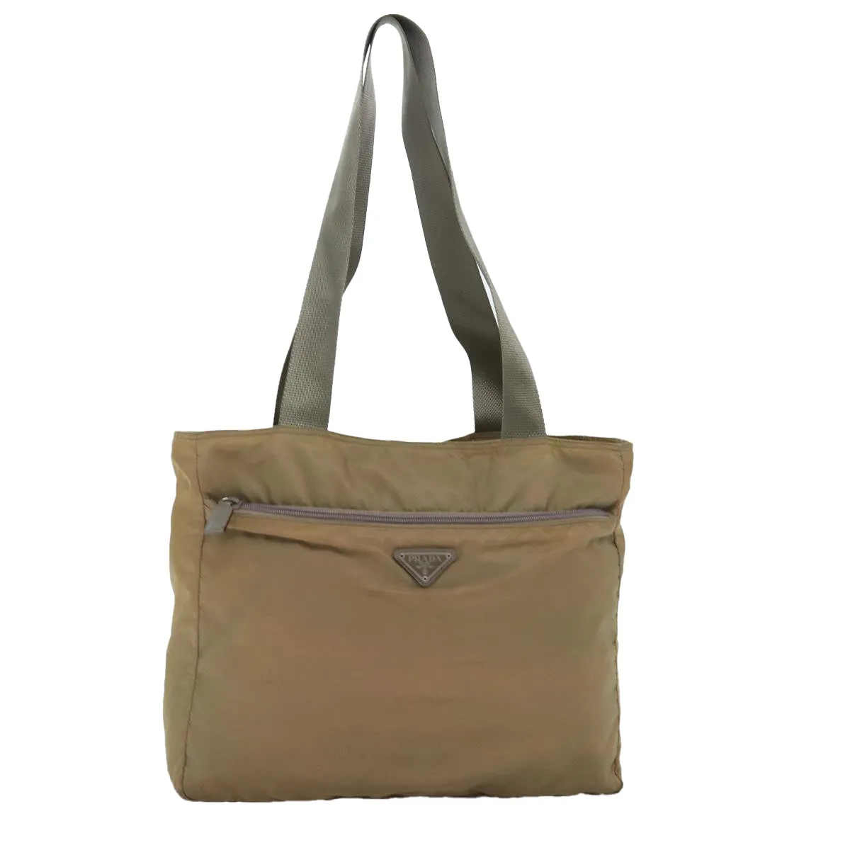 Trendy Inspired Prada Tote Bag Nylon Beige Auth Mr185