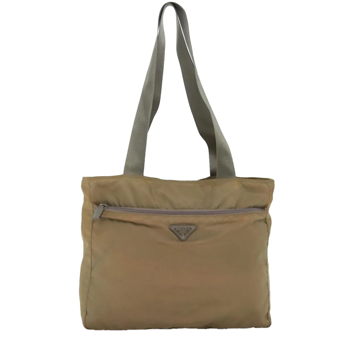 Trendy Inspired Prada Tote Bag Nylon Beige Auth Mr185