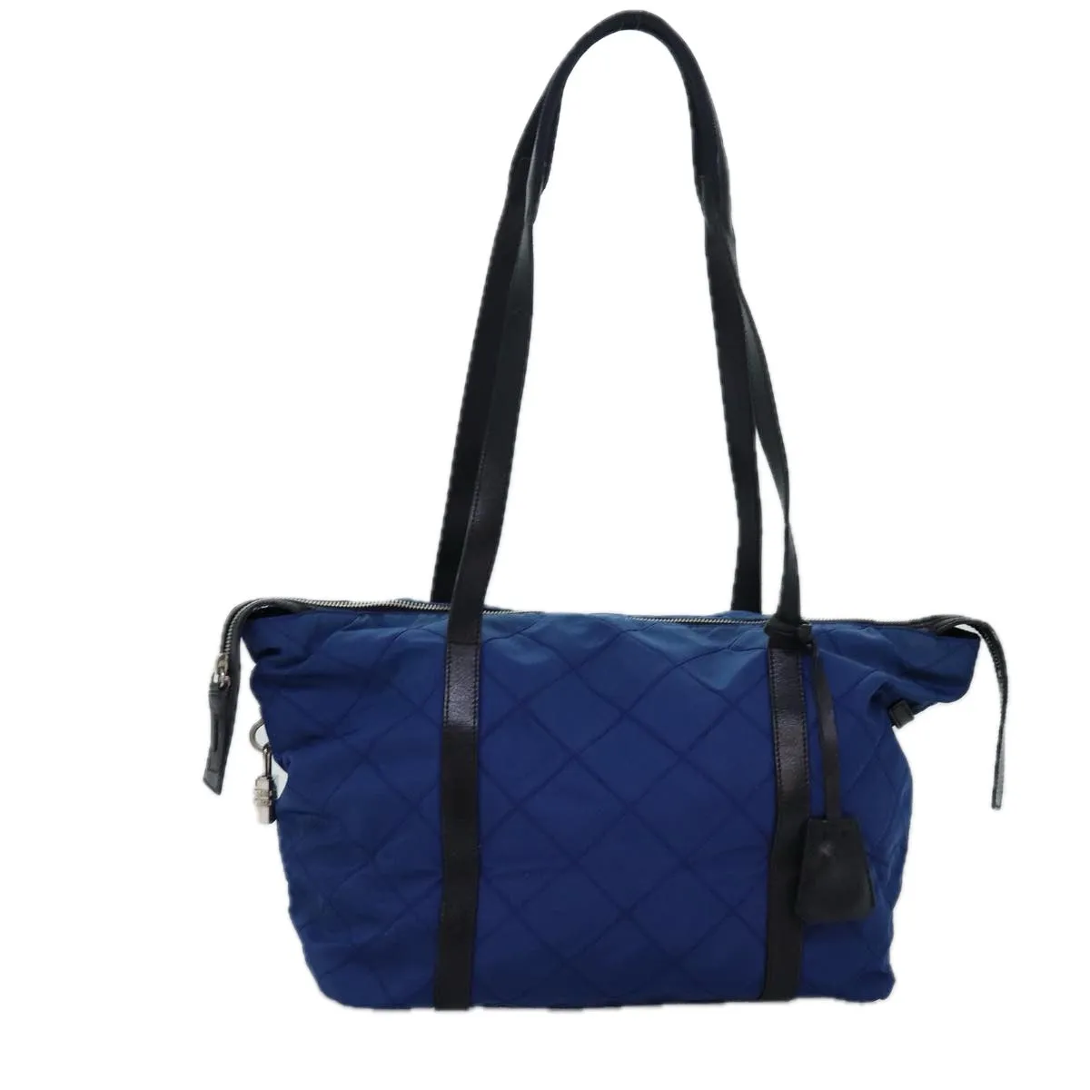 Trendy Inspired Prada Tote Bag Nylon Blue Auth 74236