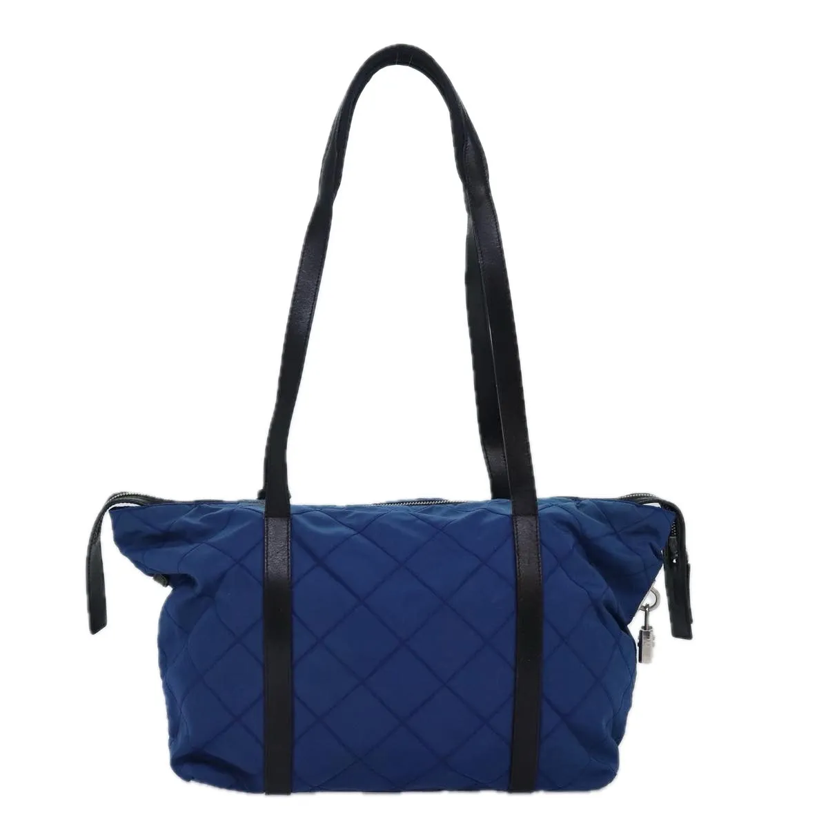 Trendy Inspired Prada Tote Bag Nylon Blue Auth 74236